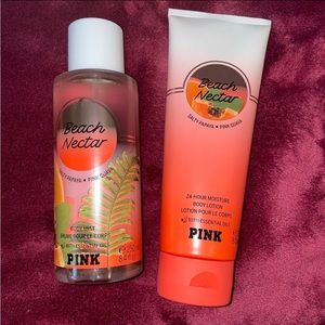 NEW beach nectar vs pink lotion/perfume bundle